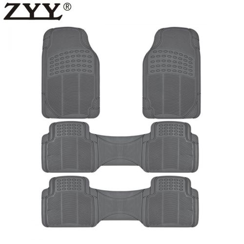  Laprive Auto 4pcs New Heavy Duty All Weather Trimmable PVC Rubber Grey Car Floor Carpet Mats