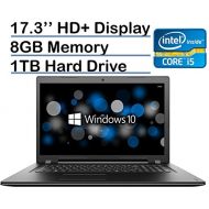 Lenovo 17.3-inch HD+ (1600 x 900) High Performance Laptop PC, Intel Core i5-6200U Processor, 8GB RAM, 1TB HDD, DVD-RW, HDMI, VGA, Bluetooth, 802.11ac, Webcam, Windows 10-Black
