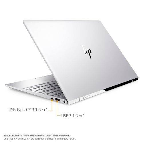 에이치피 HP ENVY 13-inch Laptop, Intel Core i7-7500U, 8GB RAM, 256GB solid-state drive, Windows 10 (13-ad010nr, Silver)
