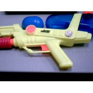 1997 Larami Ltd. Larami Super Soaker XP 70 Water Squirt Gun Item#9770-0 Larami (Yellow Body Shell, Blue Top Holders, Orange Trigger, Reddish Pump Version)