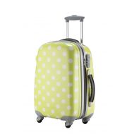 Large Ambassador Luggage Polka Dot Print Style Luggage Travel Spinner Suitcase
