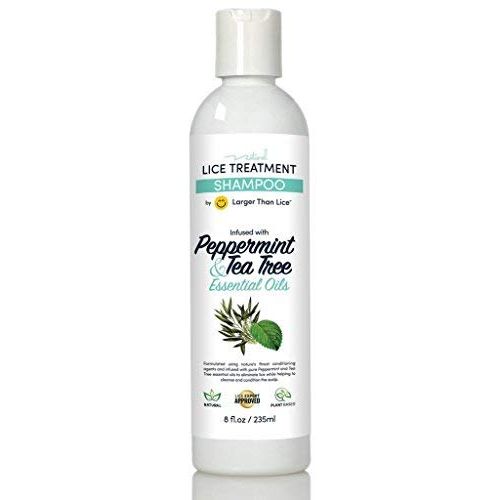  Larger Than Lice Natural Lice Shampoo and Treatment - Peppermint & Tea Tree - 100% Effective After One 15...