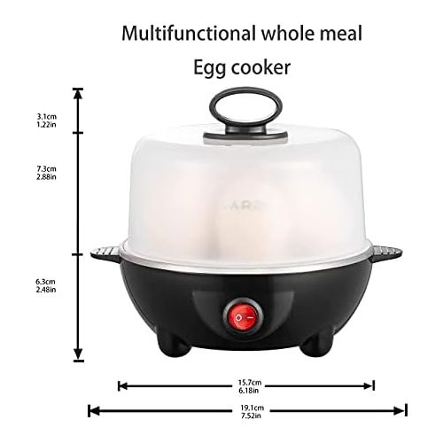  [아마존베스트]Larjie Electric Egg Boiler Cooker Rapid Poacher 7 or 14 Capacity Soft Medium Hard Boiled or Poached for Hard Boiled Scrambled Eggs or Omelets Steamed Vegetables Seafood w/Auto Shut Off Fe