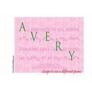 /LarkRoadRhymes Girls Baby Christening Gifts, 8x10 Personalized Gift For Goddaughter, Printable Name Poem Print For Avery