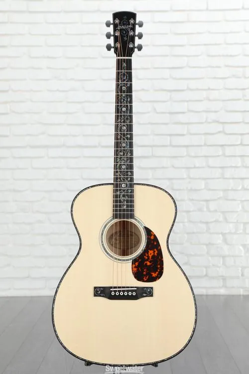  Larrivee OM-10 Romanian Flamed Maple Acoustic Guitar - Natural, Sweetwater Exclusive