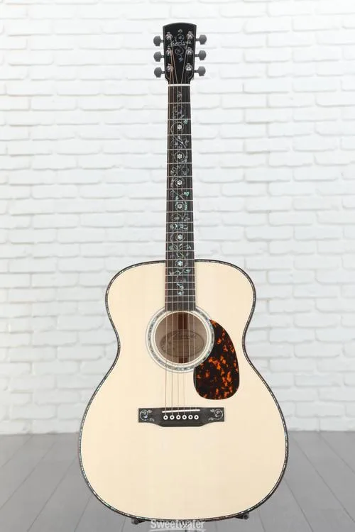  Larrivee OM-10 Romanian Flamed Maple Acoustic Guitar - Natural, Sweetwater Exclusive Demo