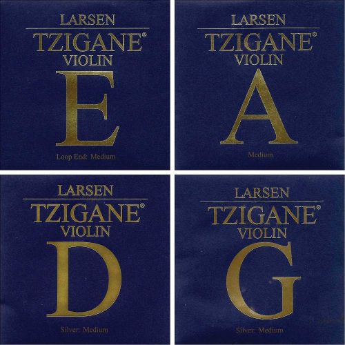  Larsen Tzigane 4/4 Violin String Set - Medium Gauge with Loop-end E