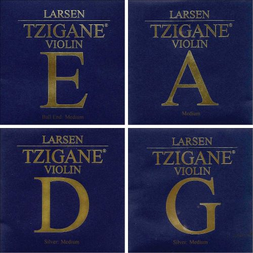  Larsen Tzigane 4/4 Violin String Set - Medium Gauge with Ball-end E