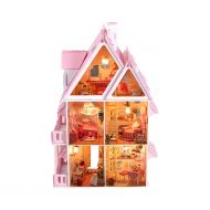 LasVogos Beautiful My Little House Dollhouse DIY 3D Miniature Doll House Building Kits