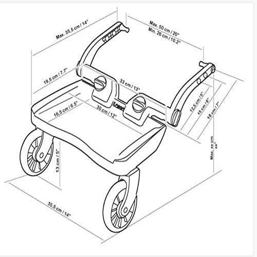  [아마존베스트]Lascal BuggyBoard Maxi, Black, Universal Ride-On Stroller Board, Fits More Strollers Than Any Other Board...