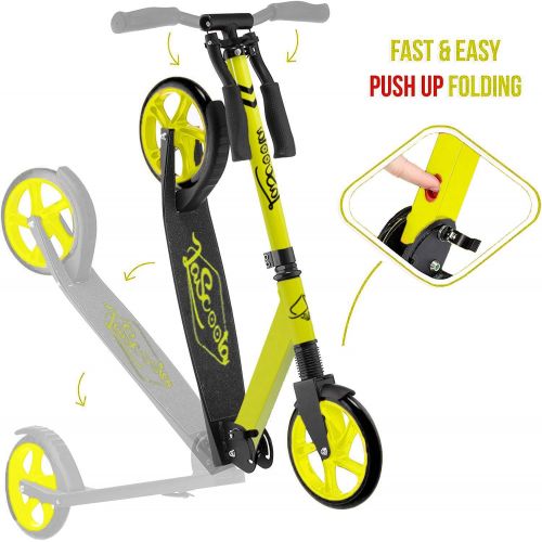  [아마존 핫딜] Lascoota Scooters for Kids 8 Years and up - Quick-Release Folding System - Dual Suspension System + Scooter Shoulder Strap 7.9 Big Wheels Great Scooters for Adults and Teens