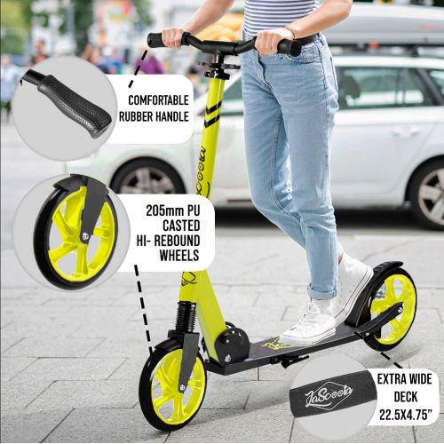  [아마존 핫딜] Lascoota Scooters for Kids 8 Years and up - Quick-Release Folding System - Dual Suspension System + Scooter Shoulder Strap 7.9 Big Wheels Great Scooters for Adults and Teens