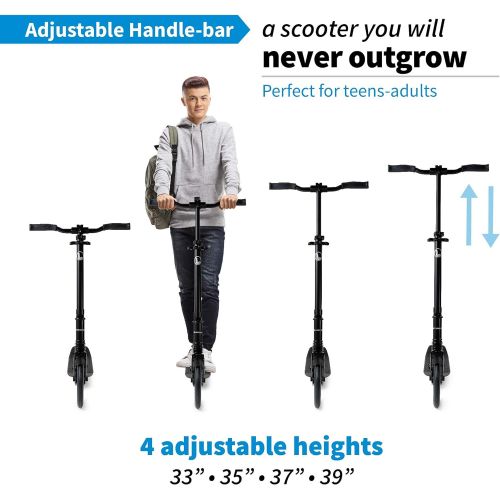  LaScoota Professional Scooter for Ages 6+, Teens & Adults I Lightweight & Big Sturdy Wheels for Kids, Teen and Adults. A Foldable Kick Scooter for Indoor & Outdoor Fun. Great Gift