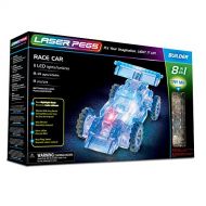 Laser Pegs Race Car 8-in-1 Building Set Building Kit; The First Lighted Construction Toy to Ignite Your Childs Creativity; Its Your Imagination, Light It Up