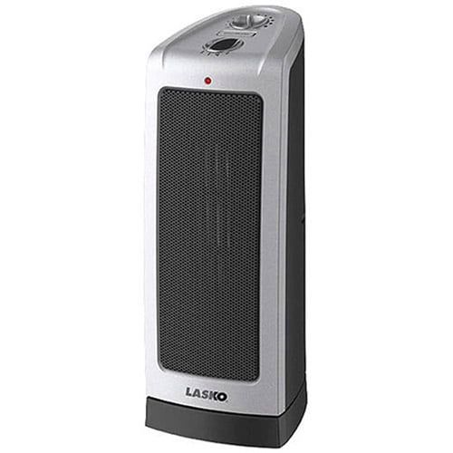  Lasko Electric Oscillating Ceramic Tower Space Heater, 1500-Watt, 5307