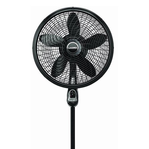  Lasko 18 Cyclone Pedestal Fan with Remote Control in Black