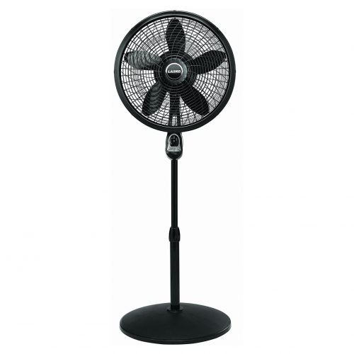  Lasko 18 Cyclone Pedestal Fan with Remote Control in Black