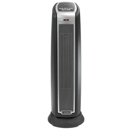  Lasko 5790 Convection Heater - Ceramic - Electric - 900 W to 1500 W - 2 x Heat Settings - Tower - Black, Silver