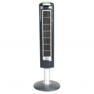 Lasko 38 Wind Tower 3-Speed Oscillating Tower Fan with Remote Control and Timer, Model 2519, Gray