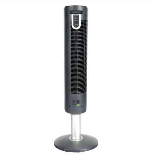  Lasko 38 Wind Tower 3-Speed Oscillating Tower Fan with Remote Control and Timer, Model 2519, Gray