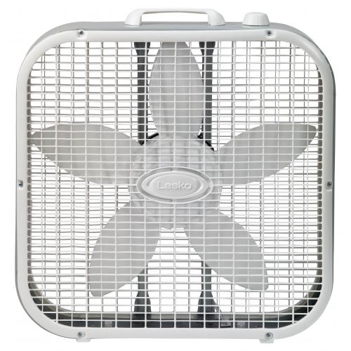  Lasko 20 3-Speed Box Fan with Save Smart, Model 3733, White