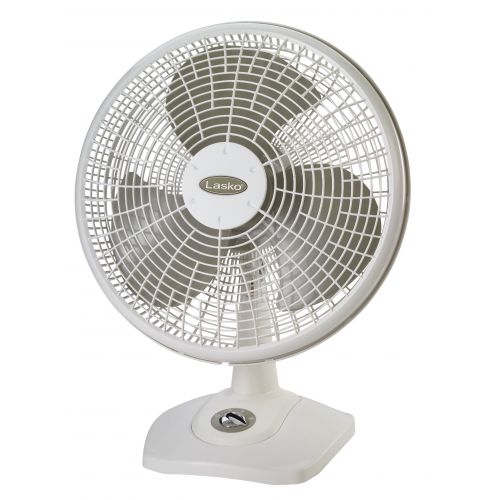  Lasko 16 3-Speed Oscillating Performance Table Fan with Tilt-back, Model 2506, White