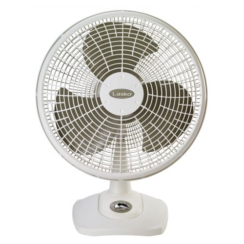  Lasko 16 3-Speed Oscillating Performance Table Fan with Tilt-back, Model 2506, White