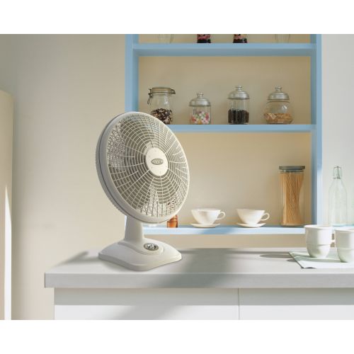  Lasko 16 3-Speed Oscillating Performance Table Fan with Tilt-back, Model 2506, White