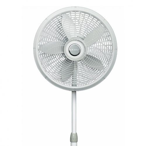  Lasko 18 3-Speed Oscillating Adjustable Elegance & Performance Pedestal Fan with Timer, Model 1820, White