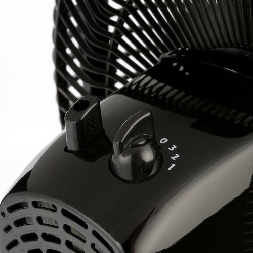  Lasko 12 3-Speed Oscillating Table Fan with Tilt-back, Model 2017, Black