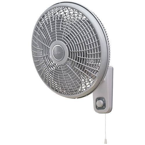  Lasko 16 3-Speed Oscillating Wall Mount Fan with Anti-rust Grills, Model M16900, White