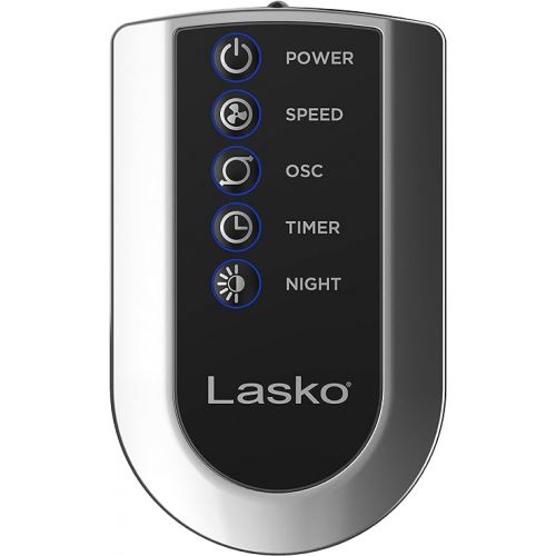  Lasko Oscillating Performance Tower Fan, Nighttime Setting, Remote Control, Timer, 3 Speeds, for Bedroom, Home and Office, 48