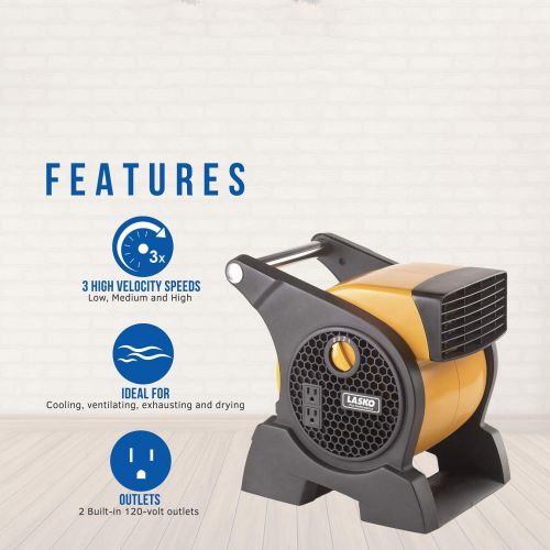  Lasko 7050 Misto Outdoor Misting Fan - Features Cooling Misters, Ideal for Camping, Patios, Picnics, & more