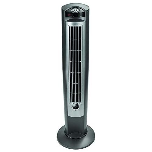  [아마존베스트]Lasko T42951 Wind Curve Portable Electric Oscillating Stand Up Tower Fan with Remote Control for Indoor, Bedroom and Home Office Use, 13x13x42.5, Silver