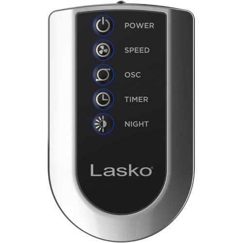  [아마존베스트]Lasko T42951 Wind Curve Portable Electric Oscillating Stand Up Tower Fan with Remote Control for Indoor, Bedroom and Home Office Use, 13x13x42.5, Silver