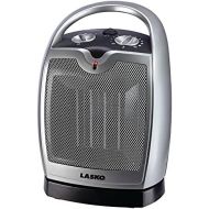 [아마존베스트]Lasko 5409 Ceramic Portable Space Heater with Adjustable Thermostat - Features Widespread Oscillation to Distribute Warm Air, Silver