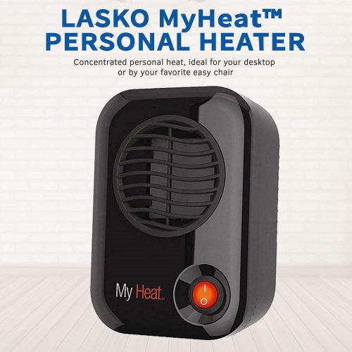  [아마존베스트]Lasko Model 100 MyHeat Personal Space Heater, Black - Compact Size, Ideal for the Desk or Around the Home Office