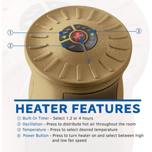  [아마존베스트]Lasko Designer Series Ceramic Space Heater-Features Oscillation, Remote, and Built-in Timer, Beige
