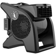 Lasko U15617 High Velocity Pro-Performance Pivoting Utility Fan for Cooling, Ventilating, Exhausting and Drying at Home, Job Site and Work Shop, Black