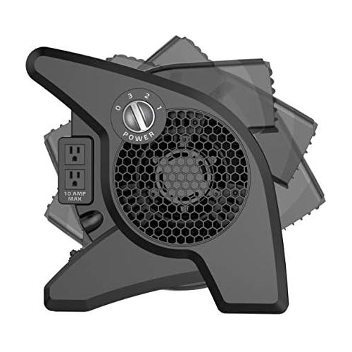  Lasko U15617 High Velocity Pro-Performance Pivoting Utility Fan for Cooling, Ventilating, Exhausting and Drying at Home, Job Site and Work Shop, Black