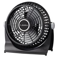 Lasko 507 Small Desk Fan with10-Inch Pivoting Head, Portable Electric Plug-In Table Fan Creates a Quiet Personal Cooling Breeze, Ideal for Travel, Bedroom, Dorm, and Office  Black