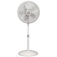 Lasko 1820 18″ Elegance & Performance Adjustable Pedestal Fan, White - Features Oscillating Movement Tilt-back Fan Head