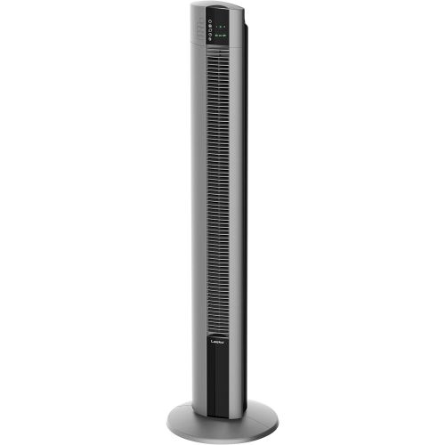  Lasko T48314 Portable Electric Oscillating Stand Up Tower Fan with Remote Control for Indoor, Bedroom and Home Office Use, Black/Silver