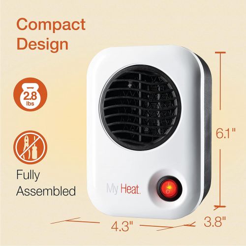  Lasko Heating Space Heater, Compact, White