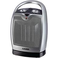 Lasko 5409 Ceramic Portable Space Heater with Adjustable Thermostat-Features Widespread Oscillation to Distribute Warm Air, Silver