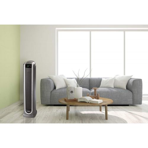  Lasko 5572 Ceramic Tower Space Heater with Logic Center Digital Remote Control-Features Built-in Timer and Oscillation, 7.3″L x 9.2″W x 29.75″H