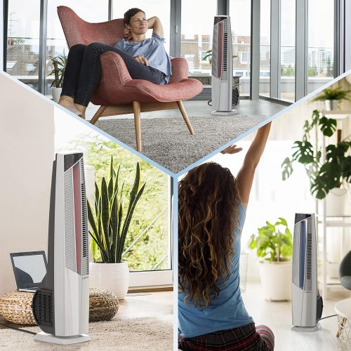  Lasko FHV820 Oscillating All Season High Velocity Hybrid Fan and Space Heater in One with Remote Control, Timer, and Thermostat for Year Round Indoor Home Use