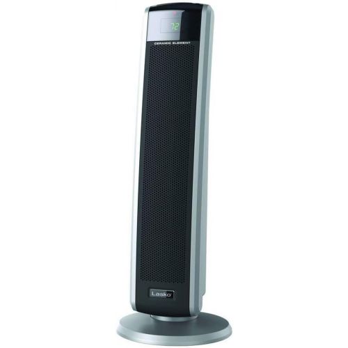  Lasko 5586 Portable 1500 W Room Oscillating Ceramic Tower Space Heater with Remote, Adjustable Thermostat, Digital Controls, and 8 Hour Timer (2 Pack)
