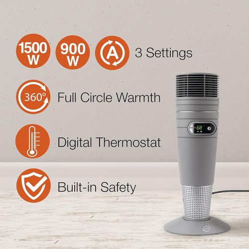  Lasko Heating Space Heater, 25, Grey 6462