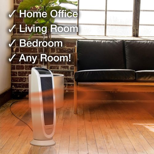  Lasko 5165 Digital Ceramic Tower Heater with Remote Control, 1500W, White